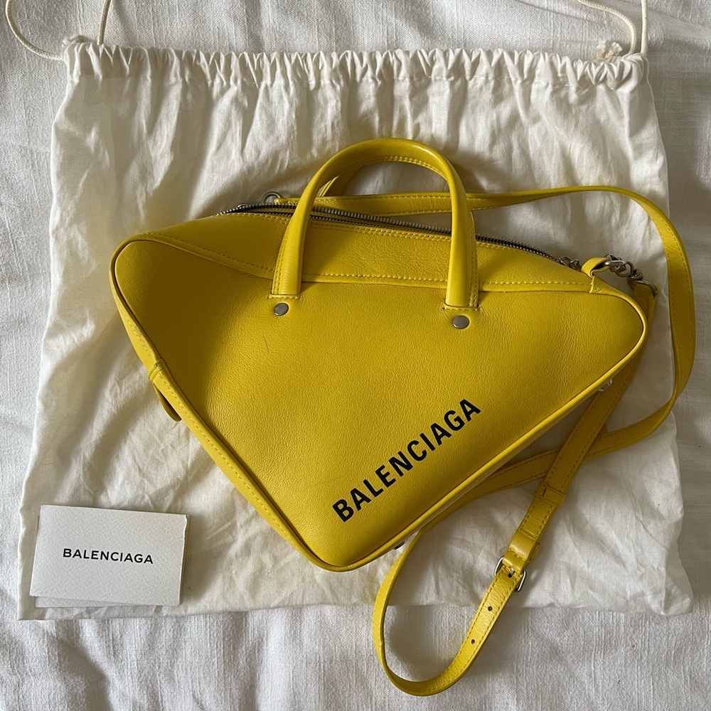 COPY - COPY - Yellow Balenciaga triangle purse